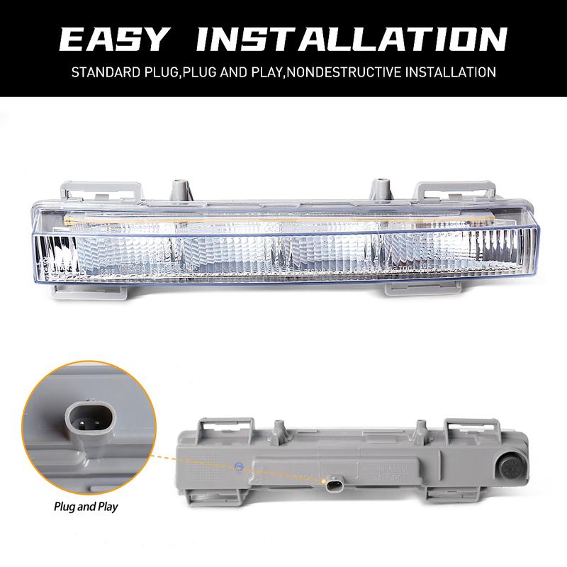 2 шт. Дневные ходовые огни для Mercedes Benz W166 ML350 ML400 X204 GLK350 DRL Фара Противотуманная фара 2049065401 2049065501