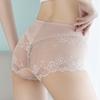 Женские кружевные трусики, сексуальное сетчатое нижнее белье, качественные трусики для здоровья, игривый бант, украшение, прозрачные удобные трусы больших размеров