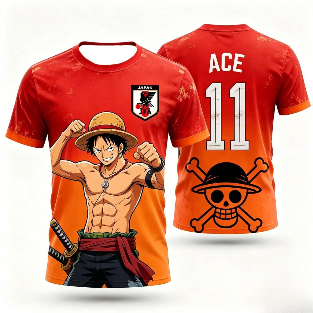 One Piece Roronoa Zoro #11 Japan National Team Soccer Jersey,Quick Dry Top For Men Women Children