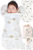 Coperta IHDI Certified Swaddle for Natural Midwife Baby Baby Gift Newborns, 100% Cotton, Recommended, Products, (KUMA, Medium)