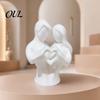 Декор для дома Статуэтка пары 3D-печатная статуэтка сердца, Абстрактная минималистичная фигурка объятий влюбленных, Романтический настольный долговечный материал PLA для гостиной