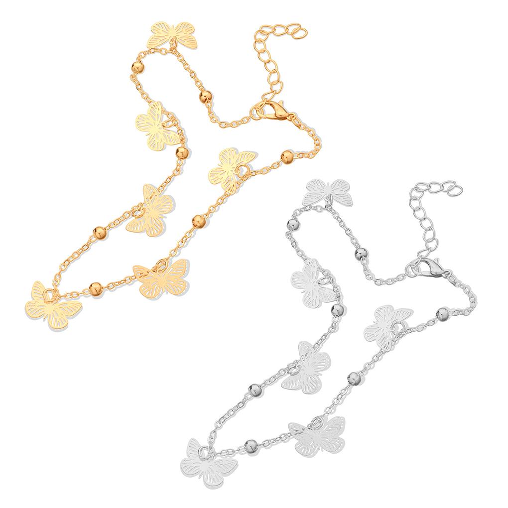 Изысканные браслеты на щиколотку Бабочки Эстетичные украшения Подвески Износостойкие украшения Пляжные подарки Цепочки на ногу для женщин