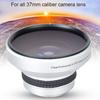 Silver Strong Applicability 37mm 0.25X Super Fisheye Additional Lens for 37mm Caliber Camera Lenses