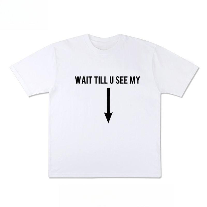 Европейский и американский стиль Дрейк в том же стиле ПОДОЖДИ, ПОКА УВИДИШЬ МОЮ Футболку с коротким рукавом Хип-хоп Бренд Мужской