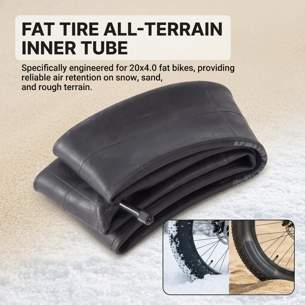 Electric Bike Tire 20x4.0 Inches Fat Tire for Snow Sand Beach with High-Grip and Durable Rubber
