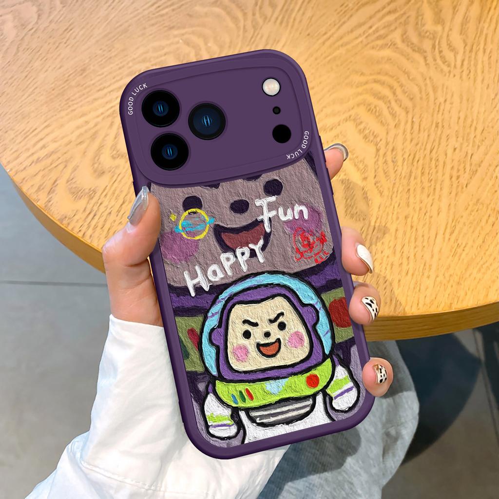 Couple Apple 17 mobile phone protective case Buzz Lightyear iPhone16promax all-inclusive 15plus toy man