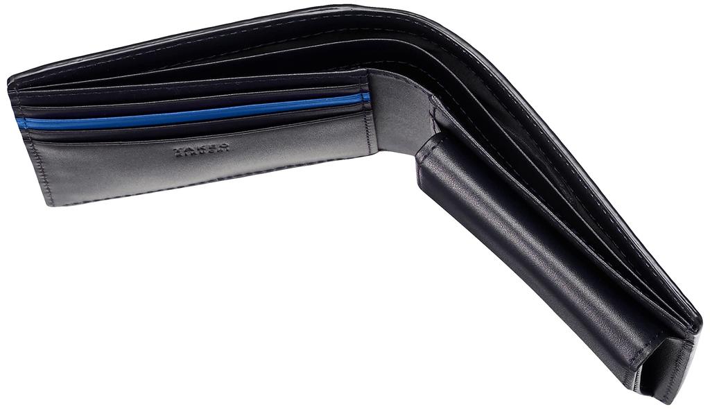 Bifold Wallet Flat Metal Navy [Takeokikuchi]