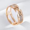 Необычные кольца цвета розового золота для женщин, модные, блестящие, с натуральным цирконом, аксессуары, минималистичные, на каждый день, изящные ювелирные изделия