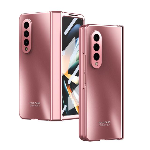Жесткое покрытие для Samsung Galaxy Z Fold 3 Fold3, чехол, броня, защитная петля, стеклянная пленка, крышка экрана