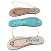 Wooden Wooden Flip Flop Hanging 9x12 In Nautical-Inspired Hanging Sign Summer Displays