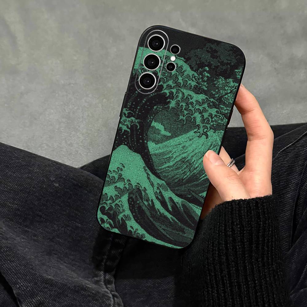 G-Большая волна у Канагавы Чехол для телефона для Samsung S25, S24, S21, S22, S23, S30, Ultra, S20, Plus, Fe, Note, 10, 9, 5G Черный чехол