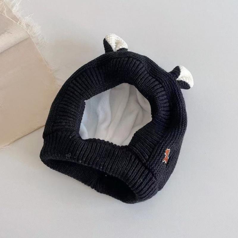 Детская вязаная шапка Зимняя плюшевая шапка Детская милая шапка с ушками Шапка для защиты ушей младенца