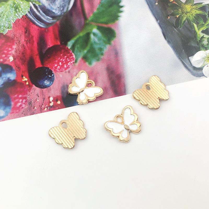 10 шт. капли масла маленькие бусины-бабочки кулон «сделай сам» орнамент ручной работы аксессуары ожерелье серьги браслет материал кулона