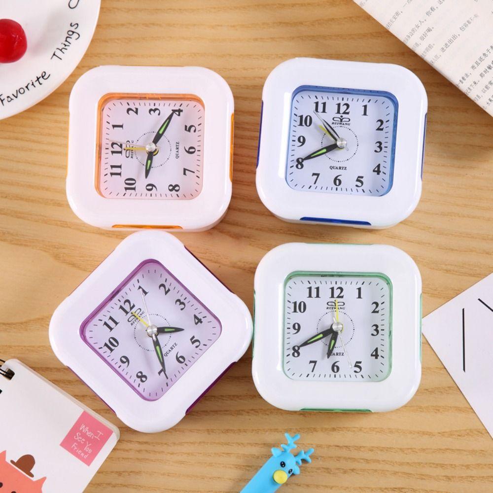 Cute Small Table Clock Simple Bedside Clock Creative Lazy Alarm Clock Students