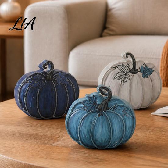 Wooden Harvest Decorations 3Pcs Pumpkin Table Decorations, Vintage Block Signs, Tabletop Ornaments Autumn Tiered Tray Decor for Thanksgiving Farmhouse