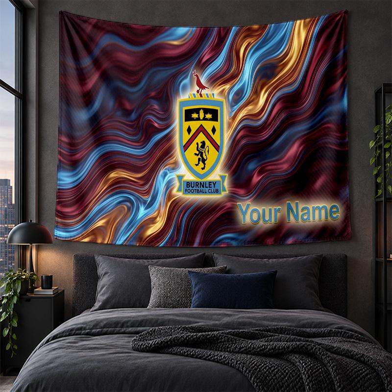 Personalized Tapestry Wall Hanging Burnley Football Pattern Art Background Cloth