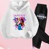 Детский костюм с капюшоном KPop Охотники на демонов с принтом Детская одежда Y2K Толстовки+Брюки Спортивные комплекты KPop Охотники на демонов