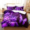 Letter Butterfly Print Bedding Set 3D Duvet Cover Luxury Fancy Queen King Home Textile Decor For Woman Wilf Gift Bed Linen