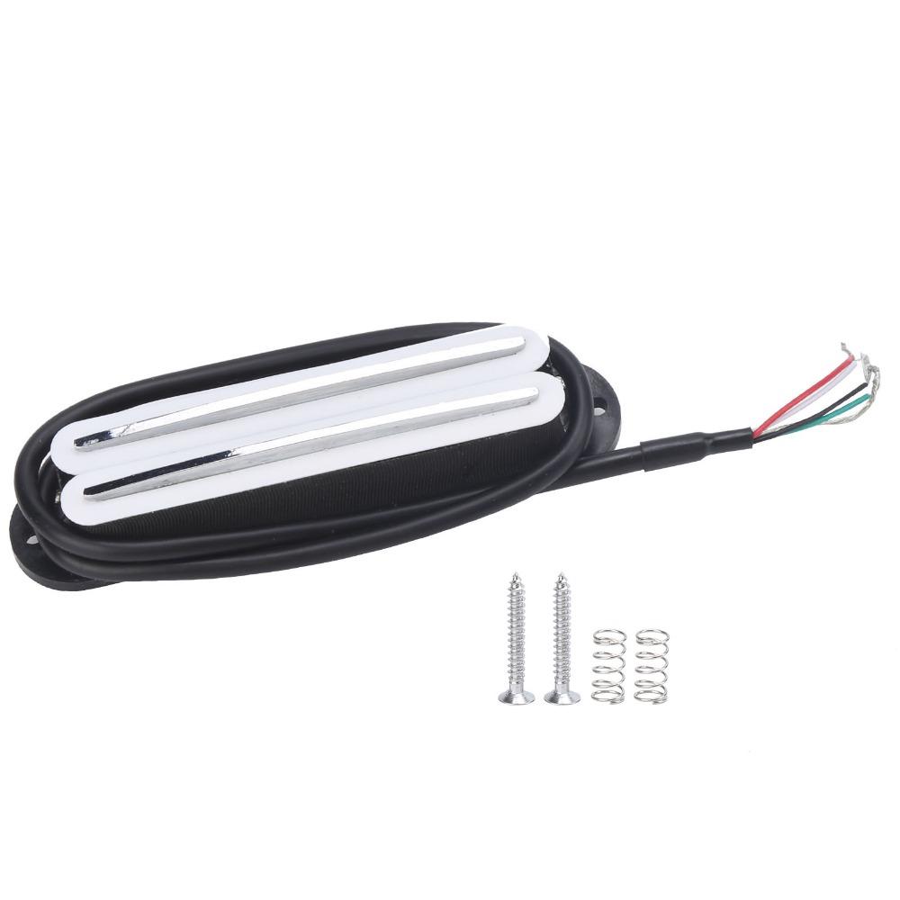 2PCS White And Black Electric Guitar Pickup Metal + ABS Guitar Accessories Electric Guitar