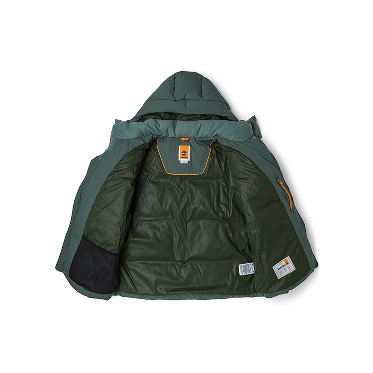 Timberland Мужская пуховая куртка шафраново-зеленая (унисекс) Пуховики A5RFG 392