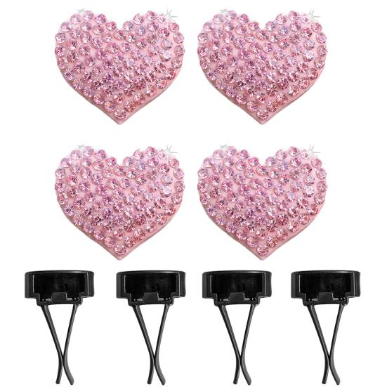 4 шт. автомобильный освежитель воздуха со сверкающими стразами, элегантное украшение автомобиля, зажим для ароматерапии для поездки с красивым ароматом