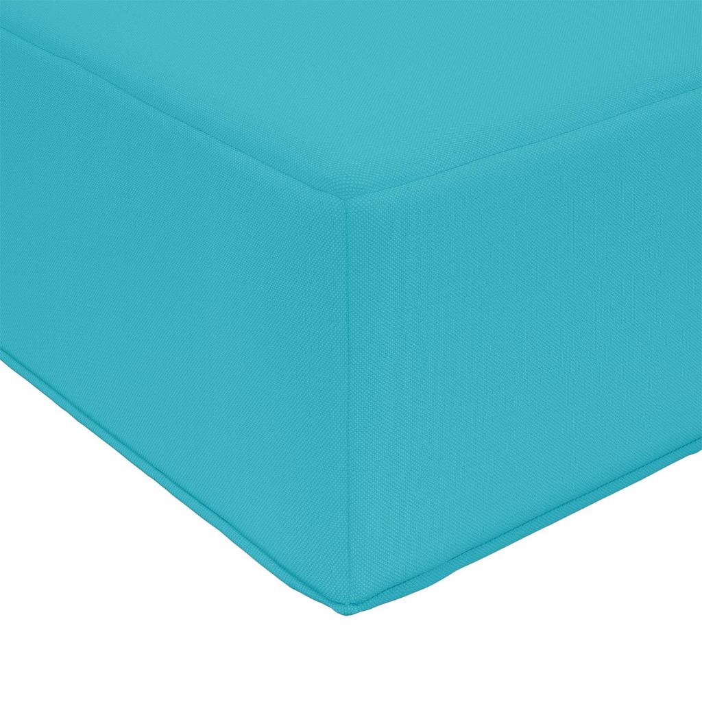 Outdoor Sofa Cushion Turquoise 80 x 80 x 8 cm Polyester