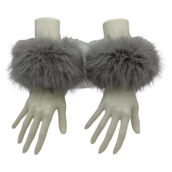 1 пара искусственных меховых напульсников, пушистые женские плюшевые манжеты, ветрозащитный тепловой аксессуар для курток и свитеров