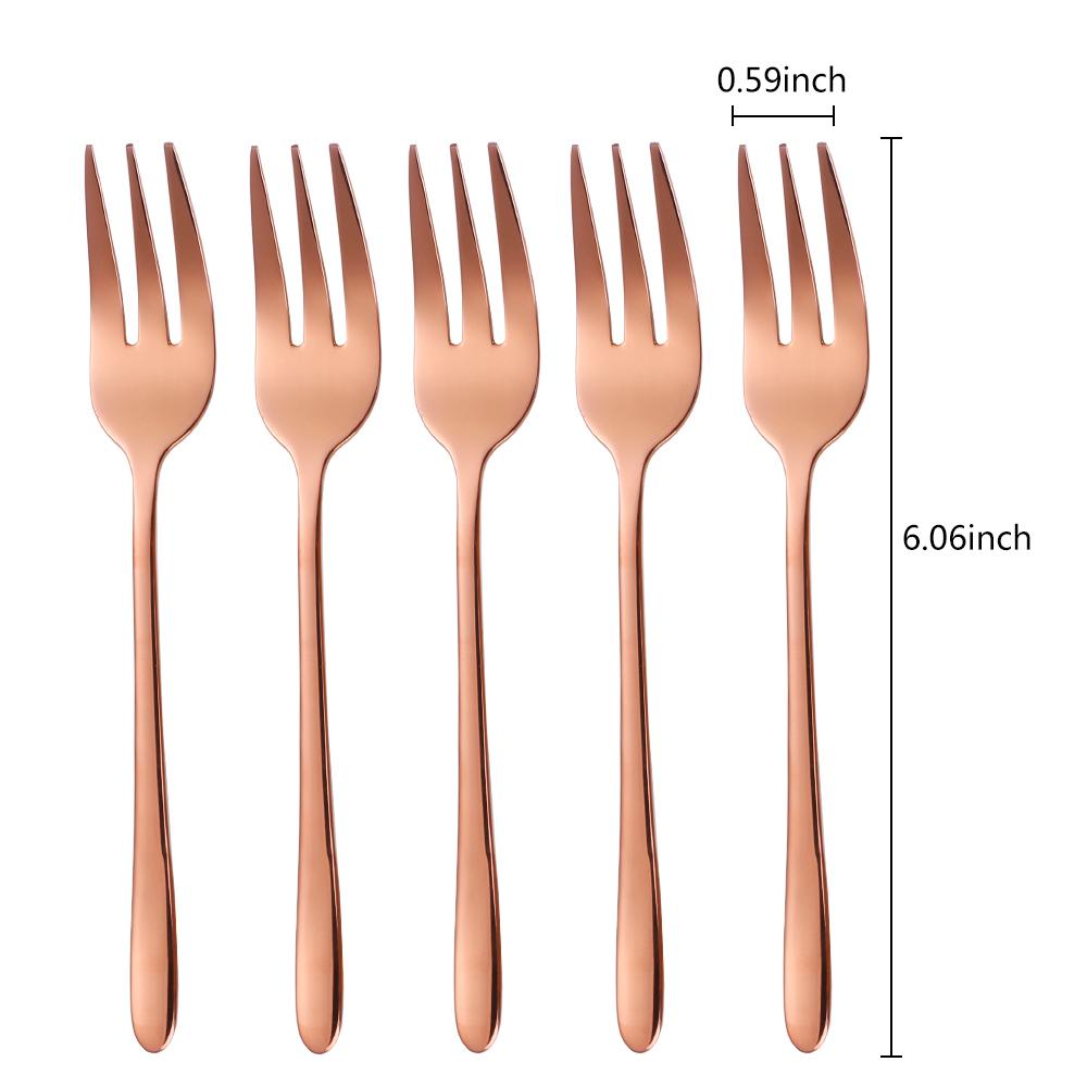 1/4/5/6 шт. Чайные вилки Вилка для фруктов Набор столовых приборов из нержавеющей стали Золотая вилка для торта Закуска Салат Столовые приборы Кухонная утварь