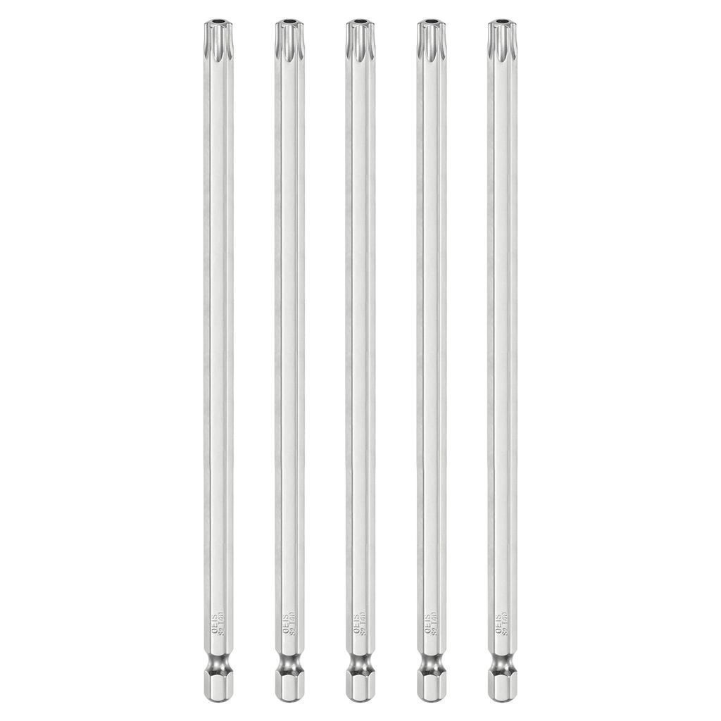 1/2/5 шт. Безопасное Torx Бито 1/4" Шестигранный Хвостовик 6" Длина T8//T10/T15/T20/T25/T27/T30/T40 Отвертка Torx Головка с Отверстием