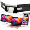 16 Inch Mobile Monitor Dual Updated 1200P FHD Portable Aspect Ratio Rotatable and Detachable Lightweight for Laptop with Travel Suitable for Display,