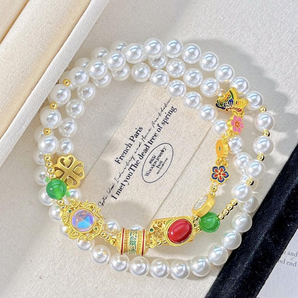 Vintage High Quality Strong Light Artificial Crystal Necklace Necklace Sweater Chain