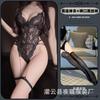 Sexy underwear chain, sexy lace perspective system, deep V pure desire to avoid female one-piece temptation uniform