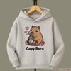 Cute Capybara Adorable Kawaii Kids' Clothes Warm Sweaters and Hoodies for Outdoor Sports In Autumn and Winter for Girls Boys