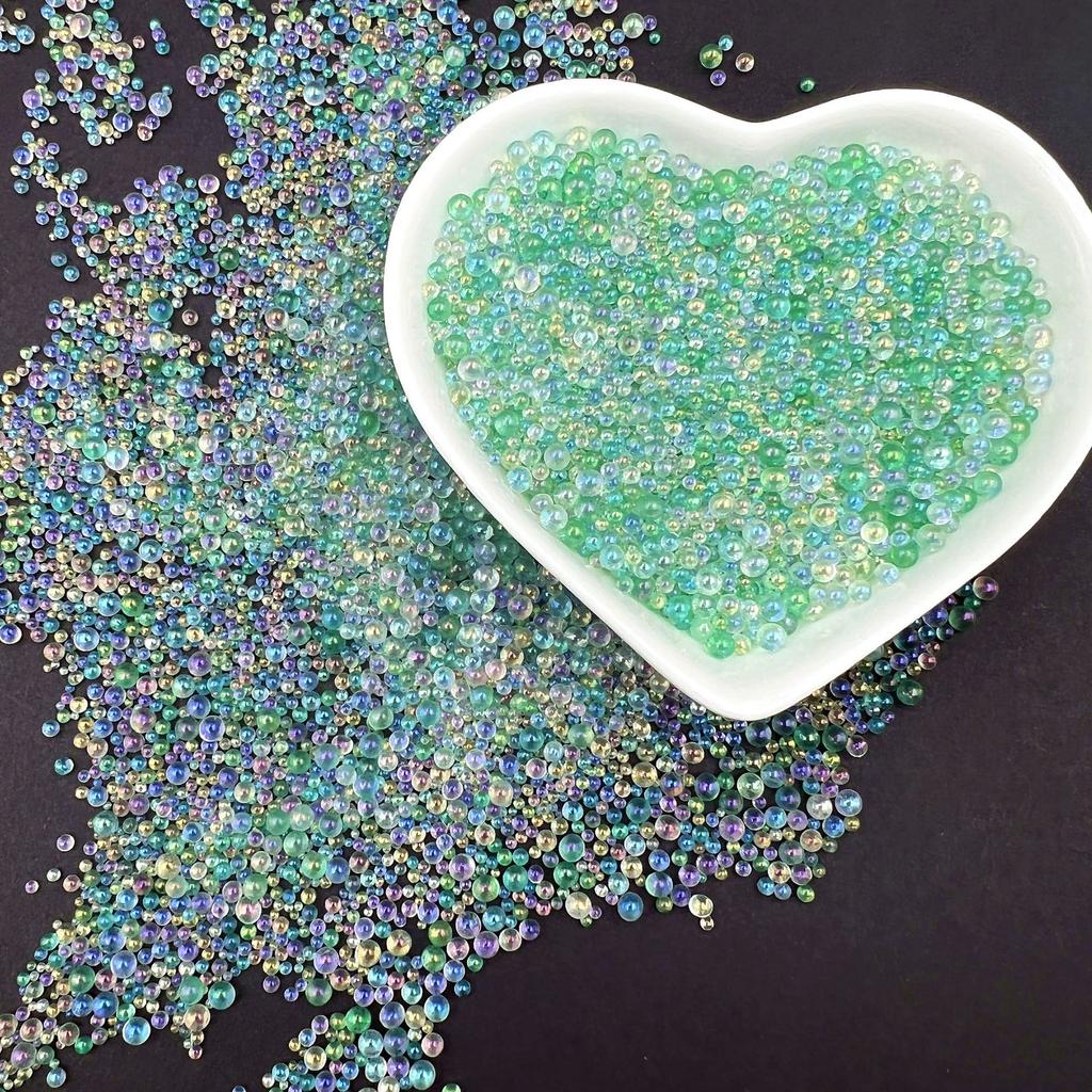 Креативные смешанные цвета смешанные характеристики 50 г/упак. Непористые пузырьковые бусины Волшебный цвет Прозрачные стеклянные бусины-сферы DIY Ювелирные аксессуары Пузырьковые бусины