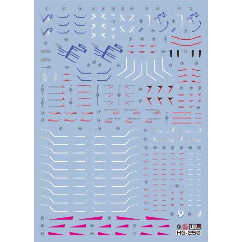 Gold-plated! HG RG MG PG RE MGSD Robot MS Detail-Up Water-Transfer Decals (Gold-plated + Fluorescent, 2 Sheets for HG 1/144 Mighty Strike Freedom Gund