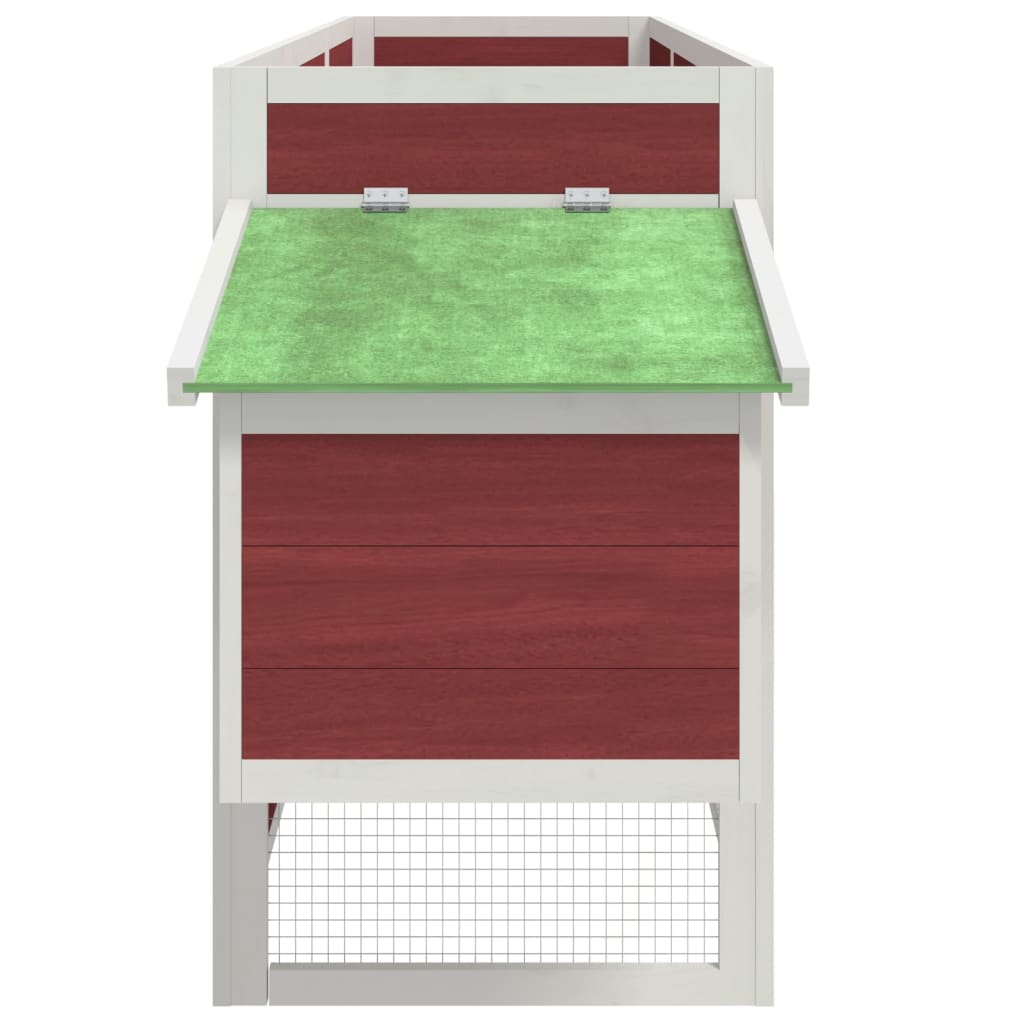 Chicken Coop Mocha 204 x 50 x 84 cm Solid Pine Wood