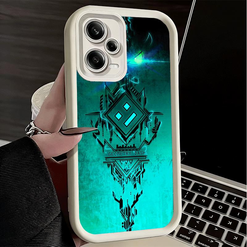 Мягкий чехол для телефона Geometry Dash для Xiaomi Poco X7 X6 X5 Pro X4 Gt X3 F7 Ultra M8 M7 Redmi 15C 15 14C 13 13C 12 12C 10 10C