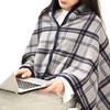 Winter Throw Blanket Plaid Super Soft Polar Fleece Thermal Insulation Single-Breasted Shawl Nap Blanket for Daily Use Work Home School