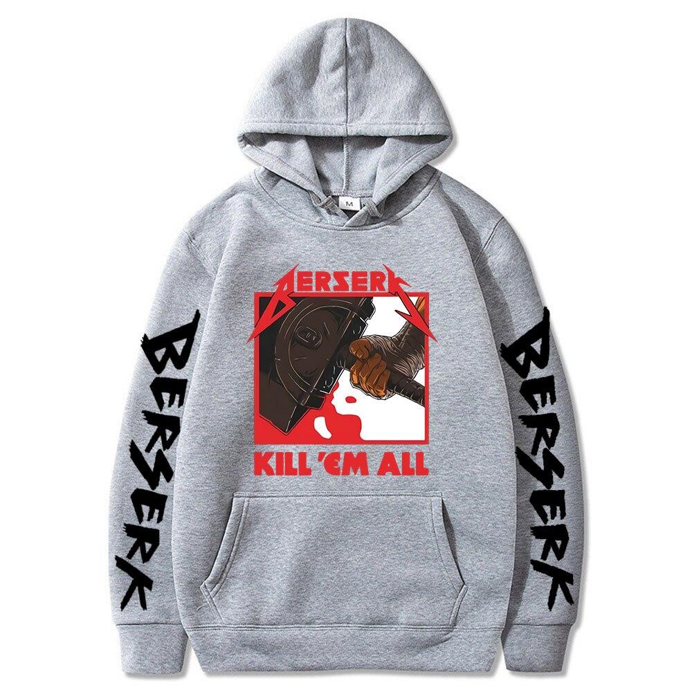 Harajuku Berserk Аниме Толстовки Мужские Готические Мультфильмы Манга Кишки Уличная Одежда Мужские Женские Длинные Рукава Зимние Толстовки