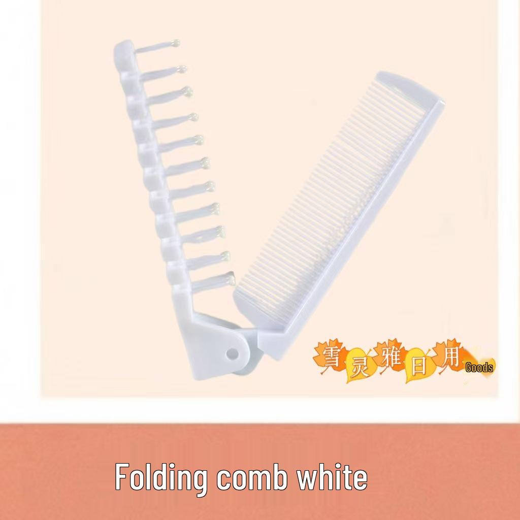 Portable Double-Sided Folding Comb with Dense & Sparse Teeth - Durable Hair Care Solution