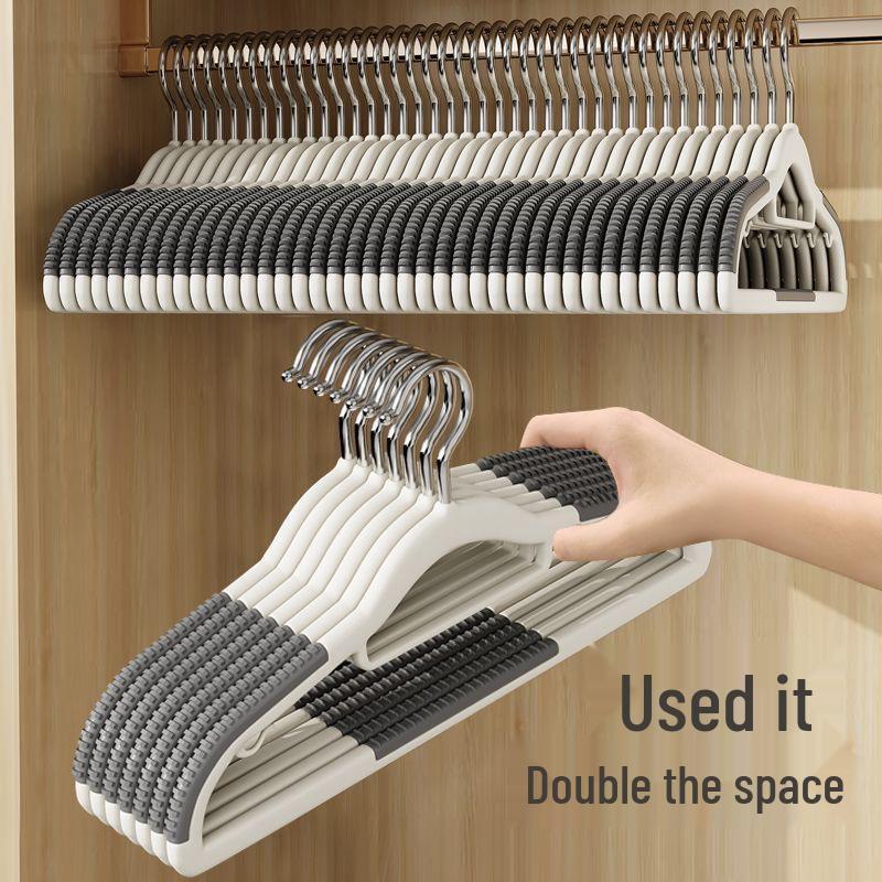 Non-Slip, No-Trace Clothes Hanger with Anti-Shoulder Design for Drying and Closet Support