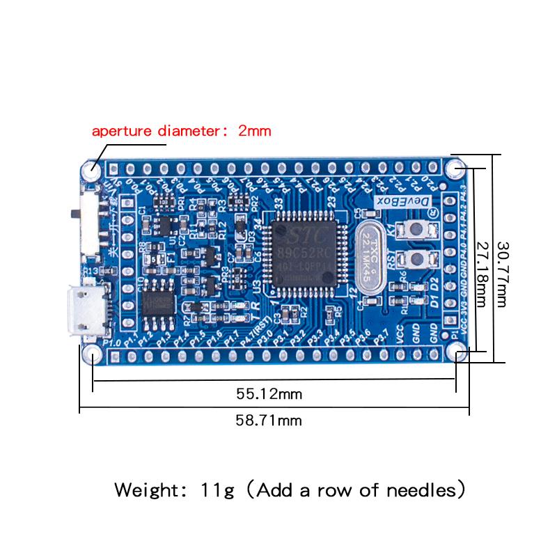 STC89C52RC 51 Микроконтроллерная Плата Ядра LQFP44 Малая Плата Разработки Системы для Обучения
