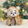 Christmas Pet Clothing Elk Cloak Cloak Winter Warm Dog Cat Sweater Hat Pet Photo Supplies