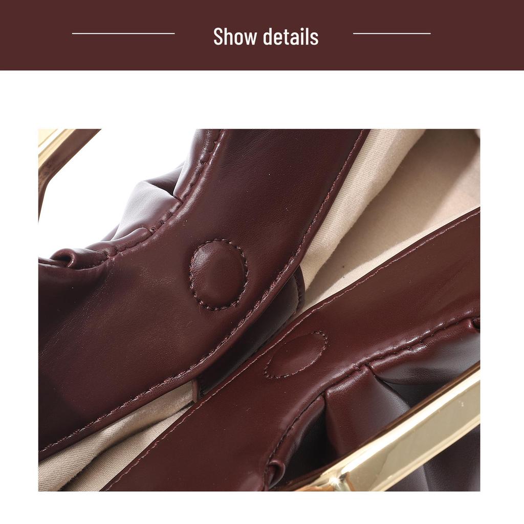 Ретро Облачная Сумка 2025: Женская вечерняя сумка-клатч с плиссировкой и дизайном, подчеркивающим форму лица