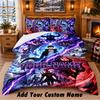Solo Leveling Custom Name 3Pcs Bedding Set 1 Bed Sheet 2 Pillowcases Bedroom Home Decor