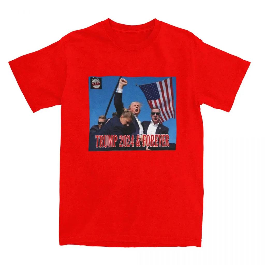 T-Shirt TRUMP 2024 T Shirts Popular Summer Tees Classic Print 100% Cotton Clothing Plus Size 5XL