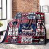 Baseballthemed Home Customize Your Name Blankets Comfortable Soft Lightweight Allseason Multipurpose Blanket For Picnics Sofas Offices Beds Living