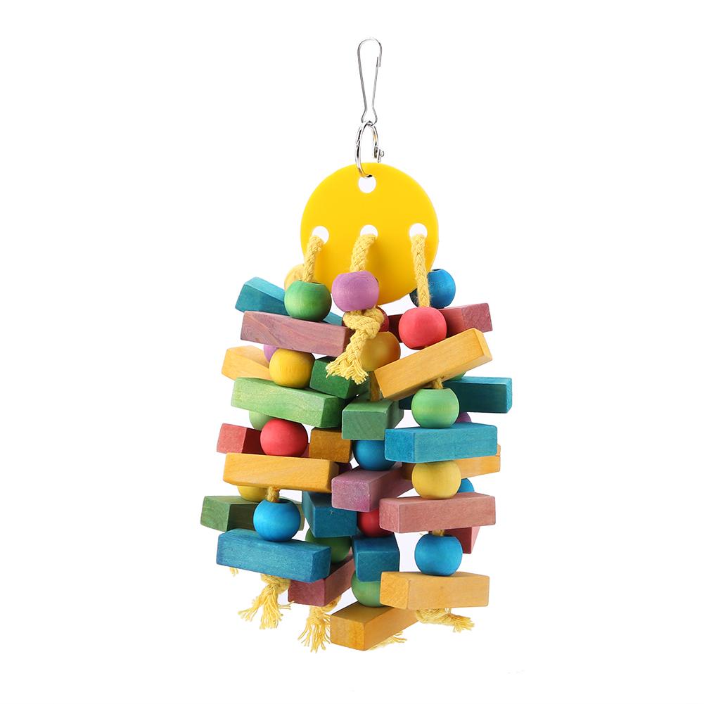 Parrot Toy Bird Toys Hanging Wooden Toy Parrot Swing Suitable for Parrots and Birds