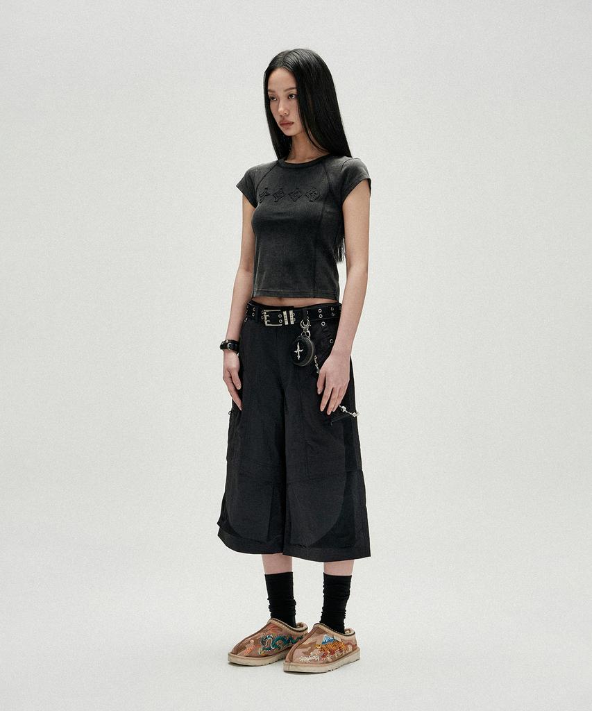 NOT4NERD W Utility Mesh Panel Pants - Black
