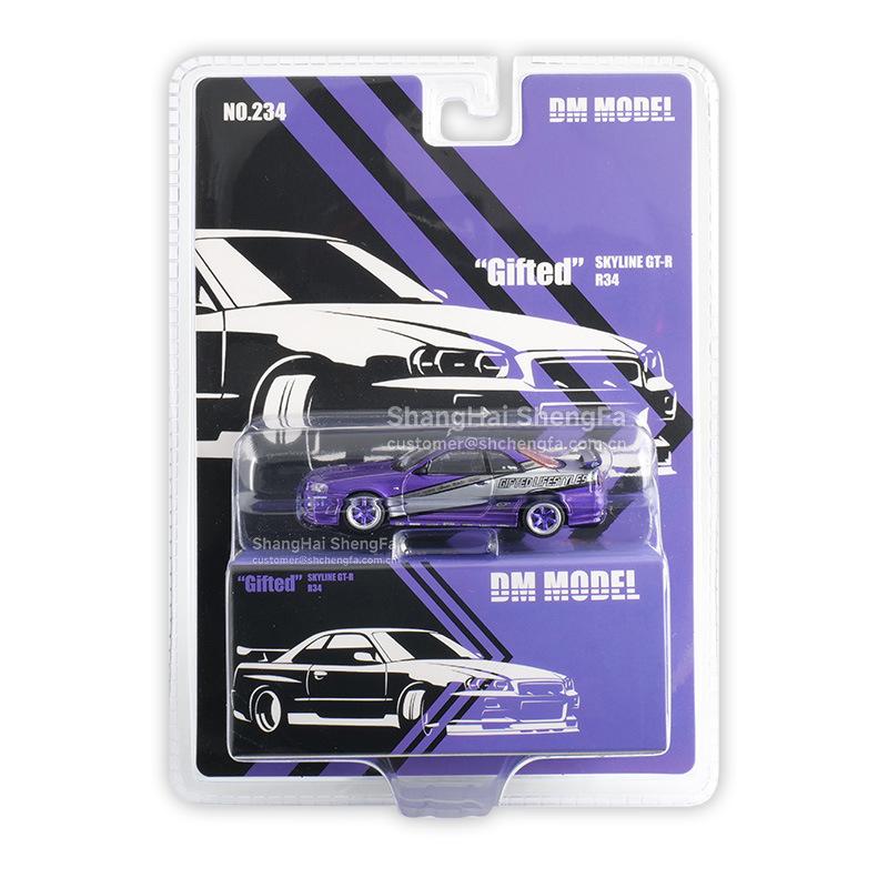 Dct Dmmodel Nissan Skyline Gt-R Alloy Die-Cast Model Jdm Icon Simulation Collectible Car Give Kids Boys Decoration R34 1 64 Kid Friendly Entertaining